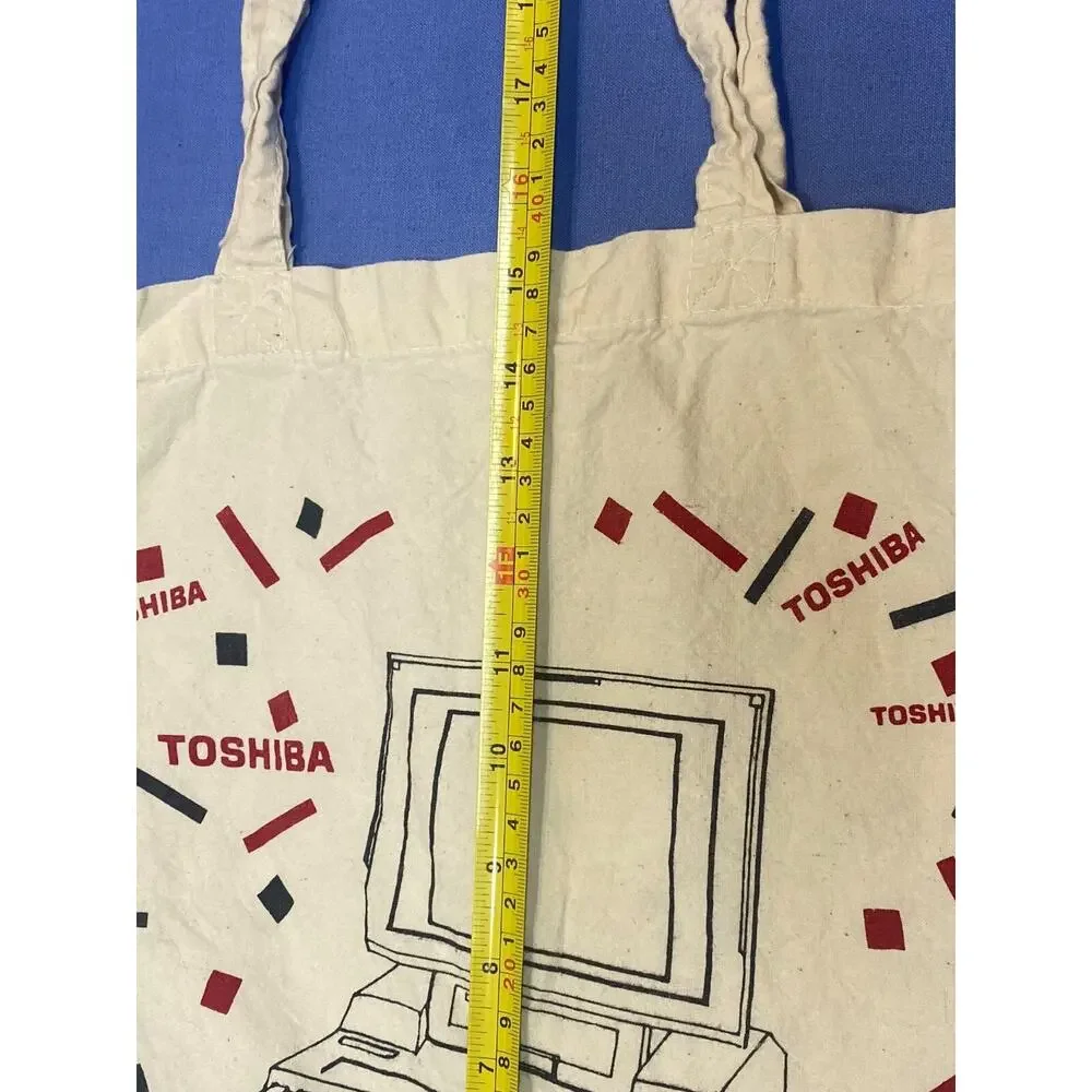 Vintage Toshiba Computers and Printers Graphic Totebag